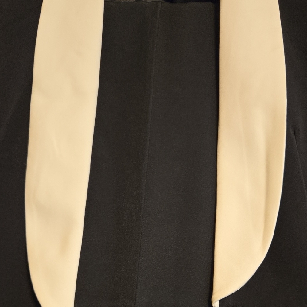 Black Dress with Cream Collar